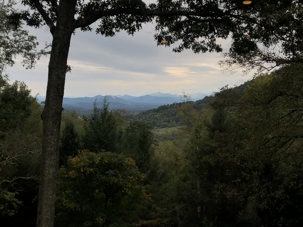 A wooded property overlooking the Blue Ridge Mountains in Western North Carolina